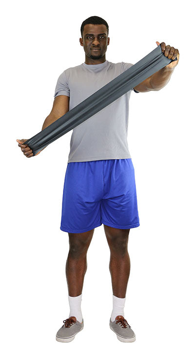 CanDo Low Powder Exercise Band - 50 yard roll - Black - x-heavy