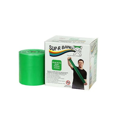 Sup-R Band Latex Free Exercise Band GREEN, STRONG resistance