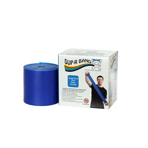 Sup-R Band Latex Free Exercise Band Blue, EXTRA STRONG resistance