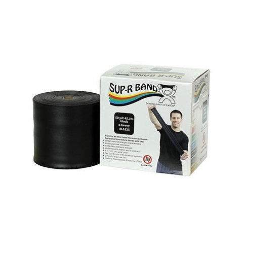 Sup-R Band Latex Free Exercise Band Black, Super strong