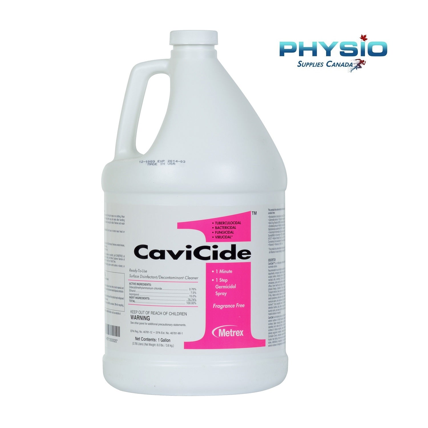 CaviCide1&amp; Désinfectant de Surface Carafe 4 L 