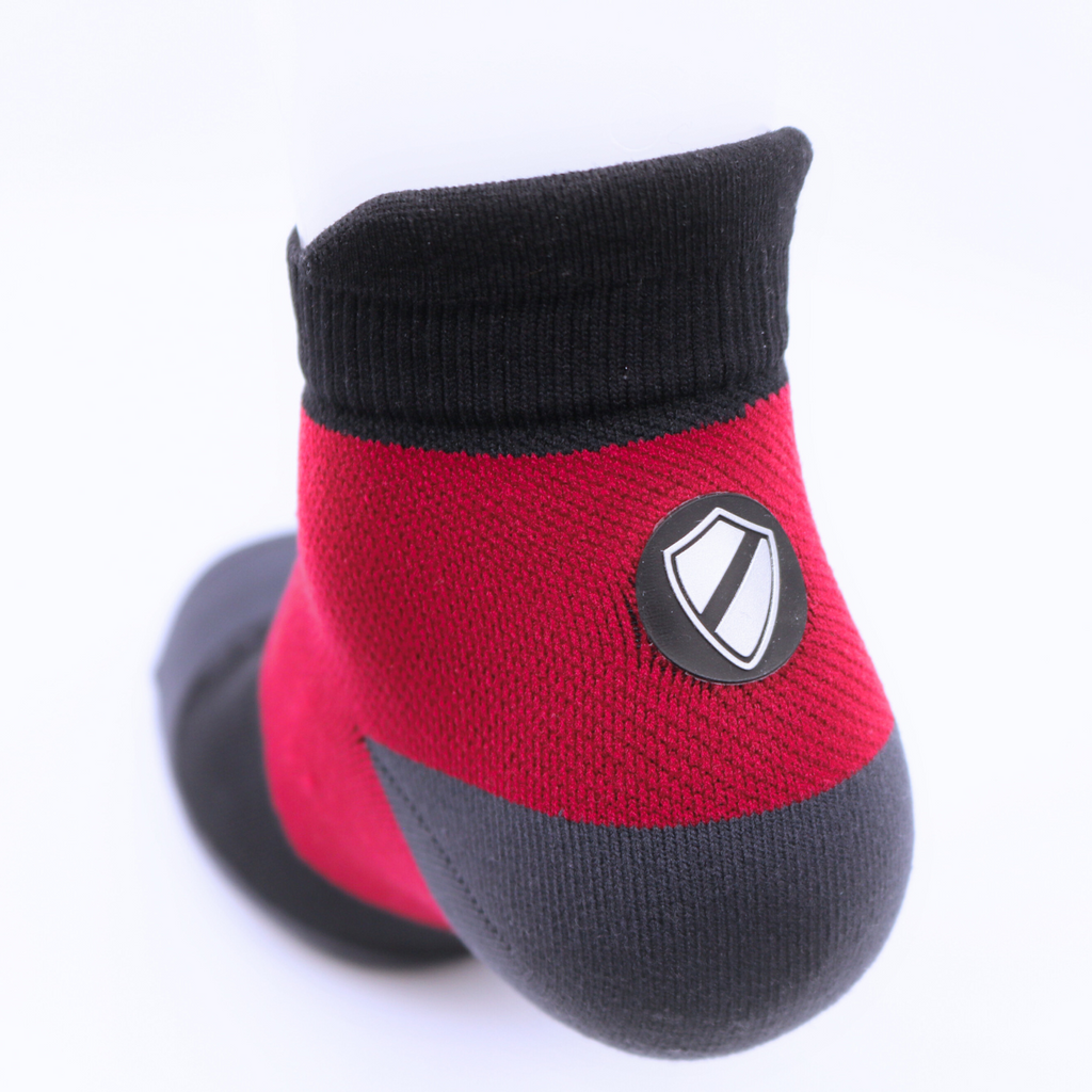 MediSports Performance Ankle Socks (20-30 mmHg) - Black/Red