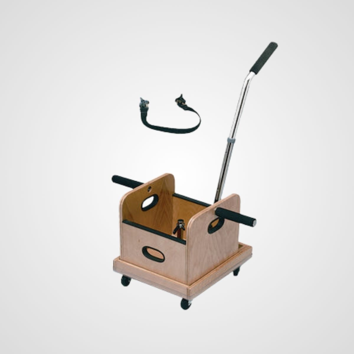 Mobile Weighted Cart with Straight Handle and Accessory Box