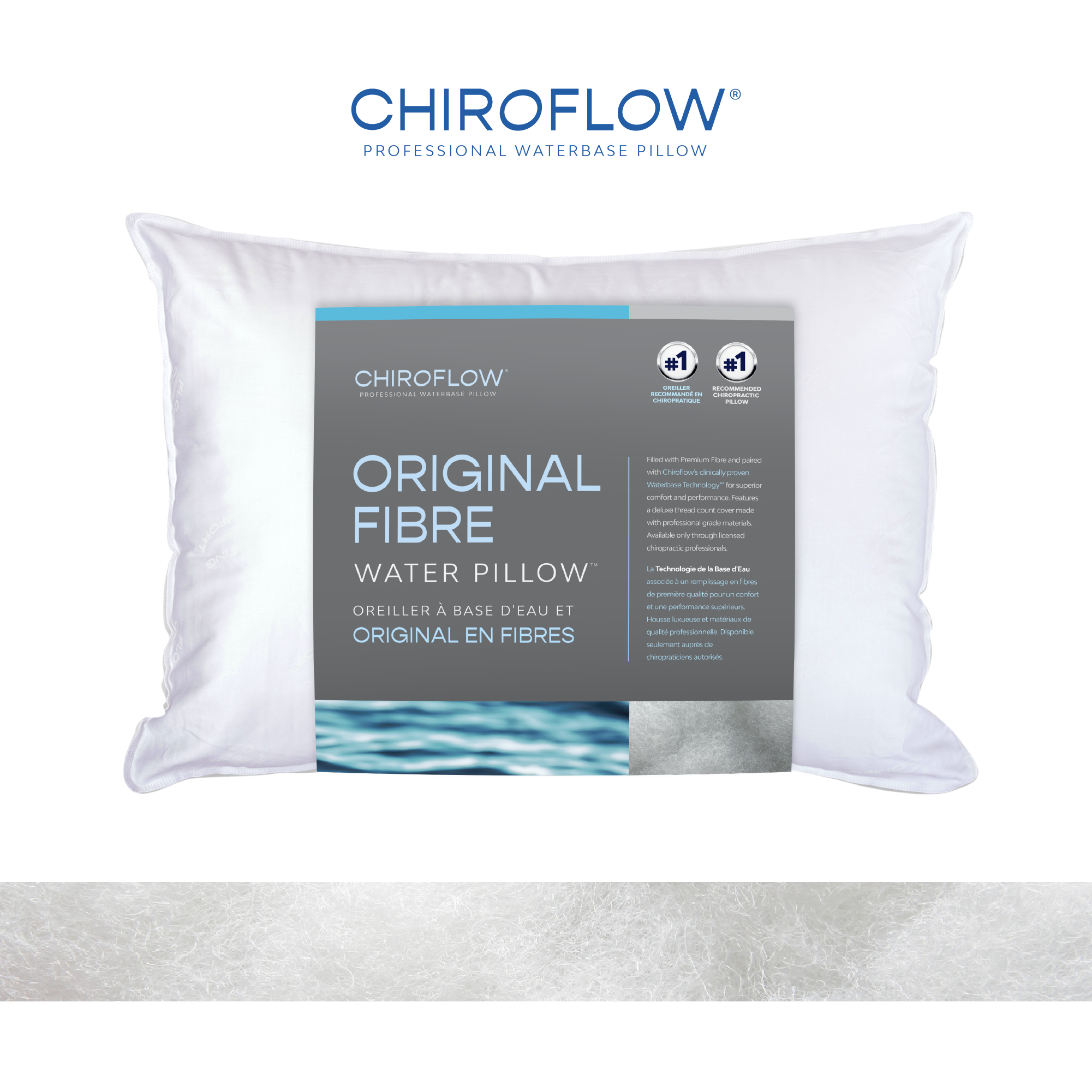 Chiroflow - Original Fibre Water Pillow Pack of 4