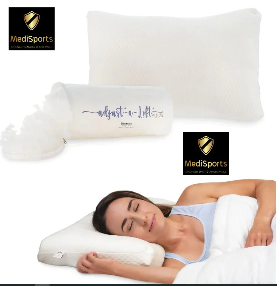 MediSports Adjustable-Loft Fiber Comfort Pillow