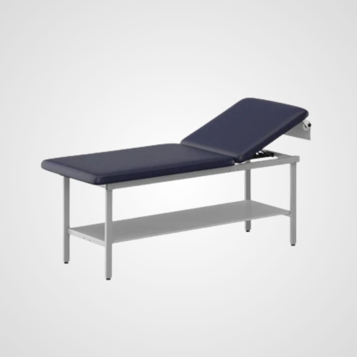 MediSports Alpha Treatment Table with Shelf and Black Upholstery