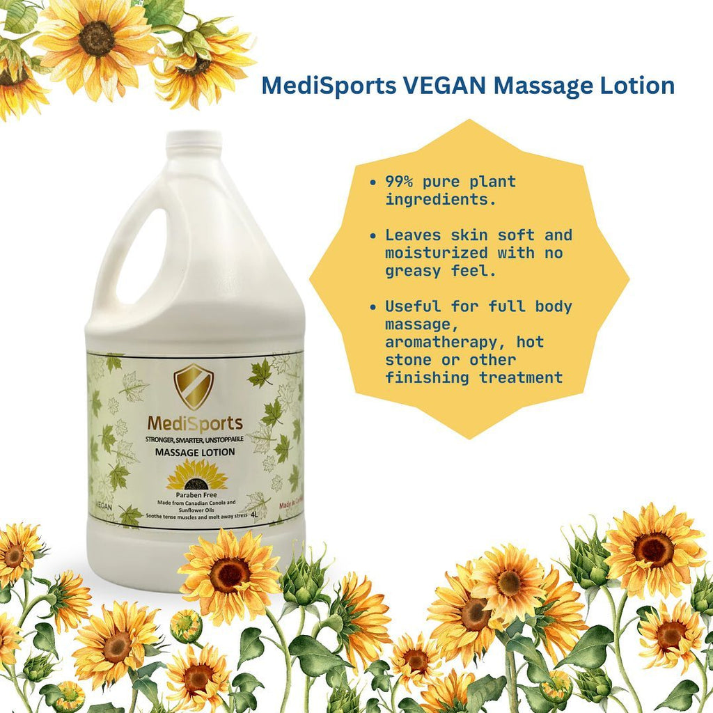 Lotion de massage VÉGAN MediSports – 4 litres