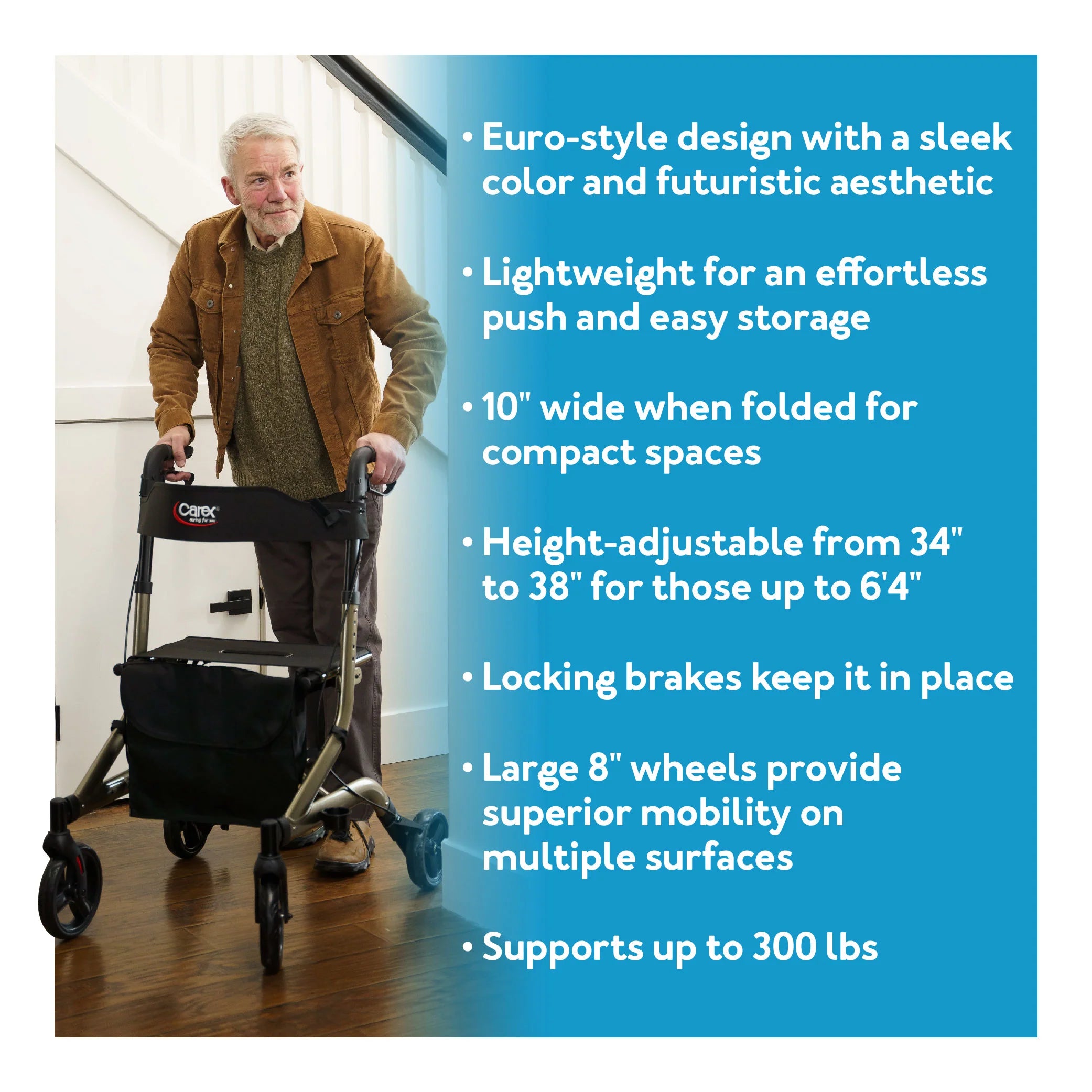 Carex Crosstour Rolling Walker