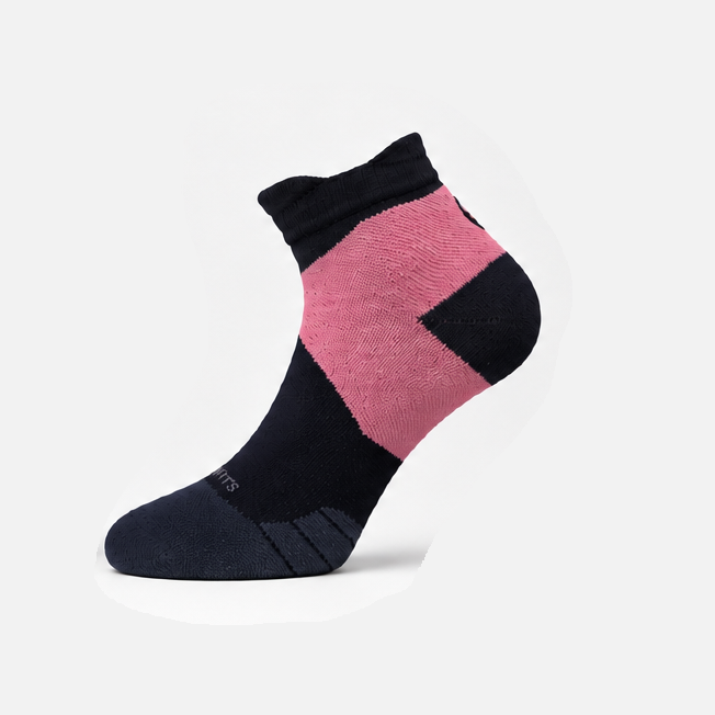 MediSports Performance Ankle Socks (20-30 mmHg) - Black/Pink