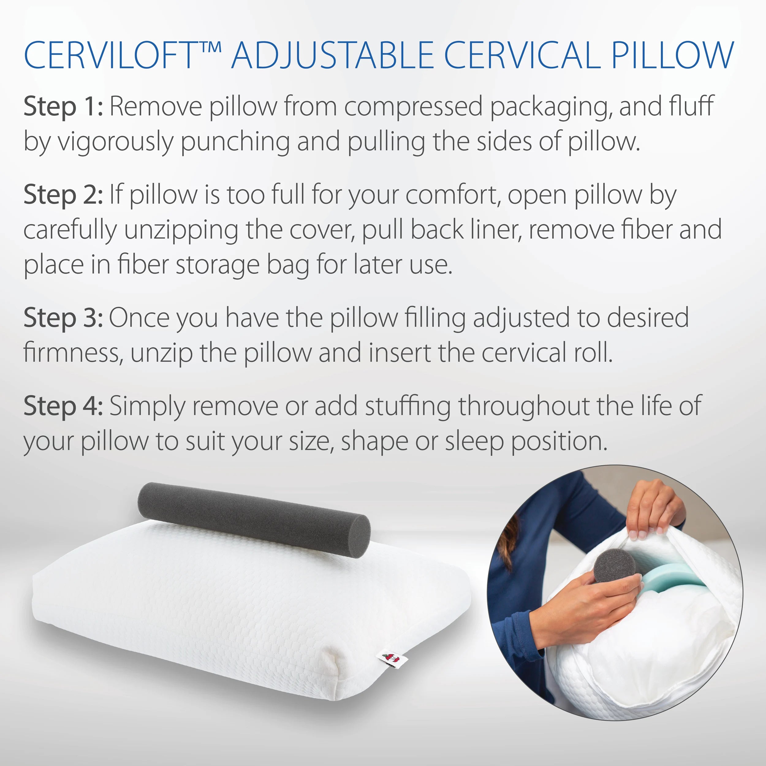 CerviLoft Adjustable Cervical Comfort Pillow