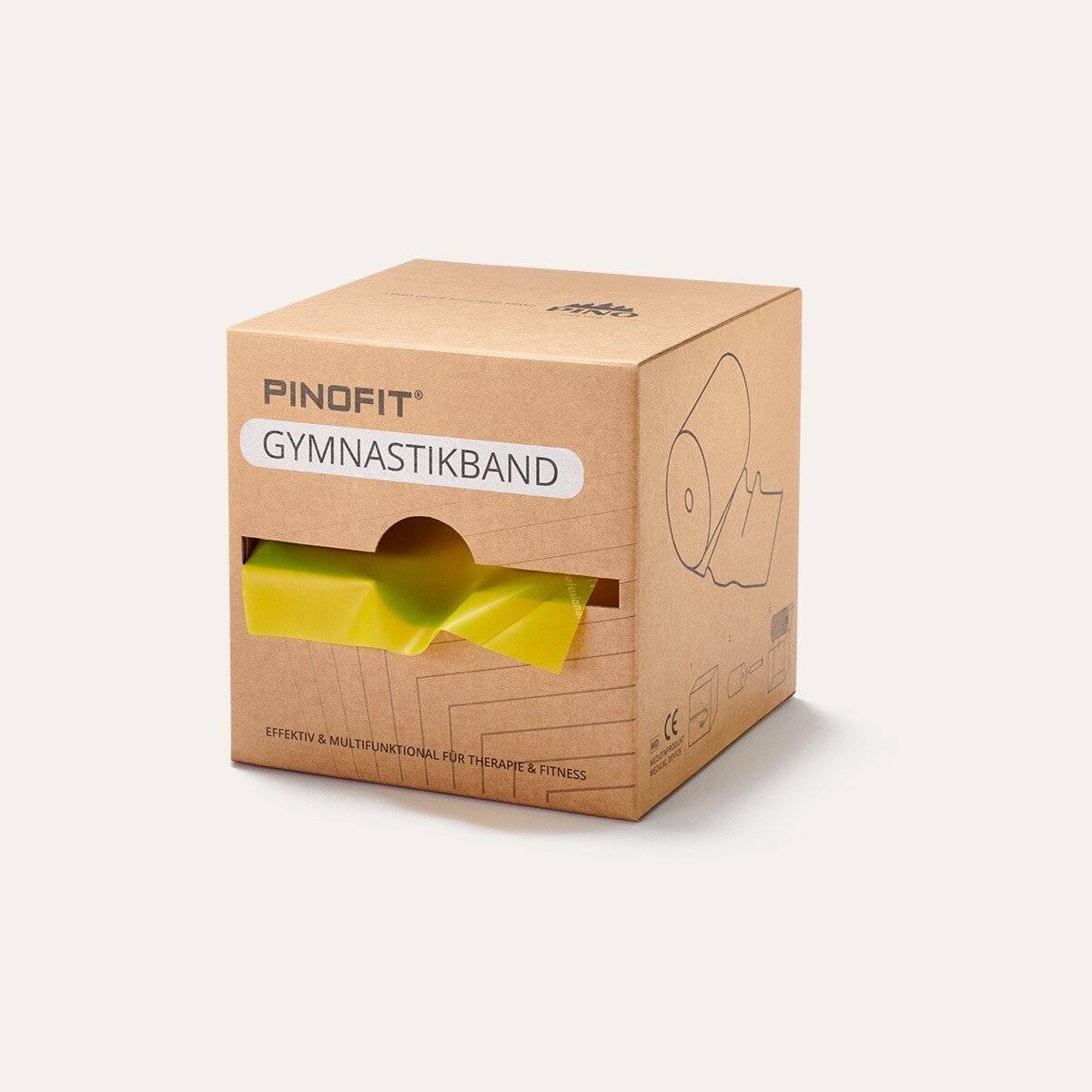 PINOFIT exercise band yellow, light resistance