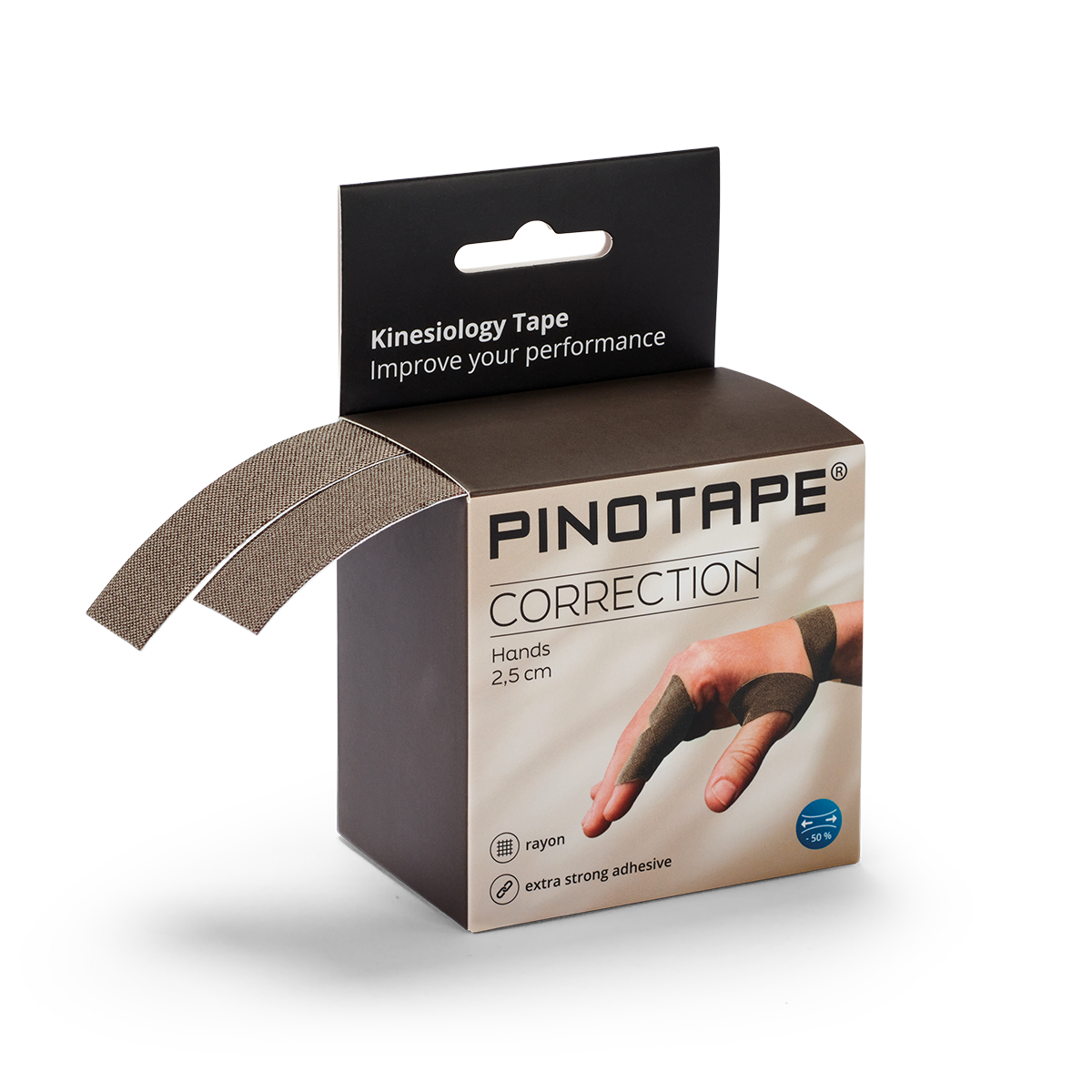 PINOTAPE Correction Hands dark gray (2 x 5 m x 2.5 cm)