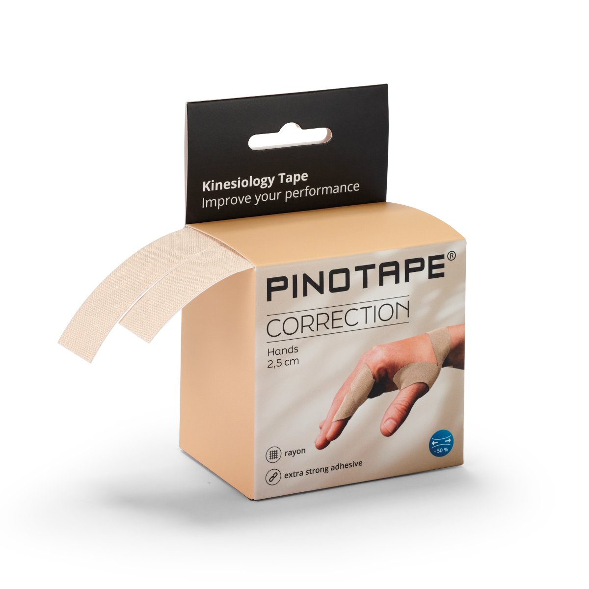 PINOTAPE Correction Hands light beige (2 x 5 m x 2,5 cm)
