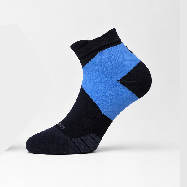 MediSports Performance Ankle Socks (20-30 mmHg) - Black/Blue