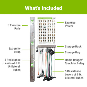 Exercise Rail System Web-Slide Exercise Rail, Stainless Steel, 3 Rails, 28