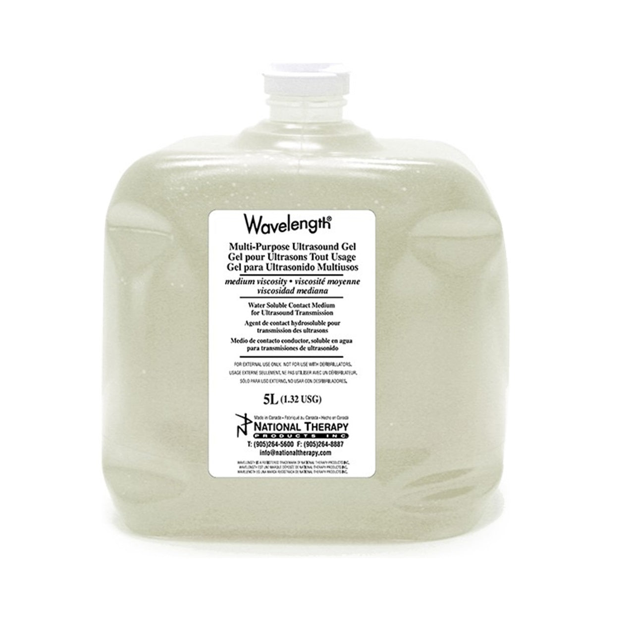 GEL À ULTRASONS Longueur d'onde - Transparent 5L