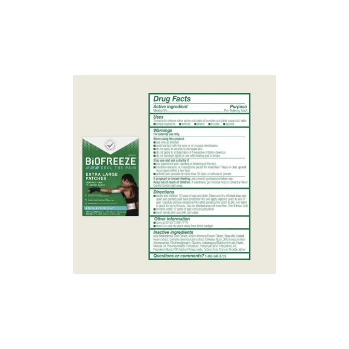 Biofreeze Large Patches, 14cm x 10cm, 5/PKBiofreeze
