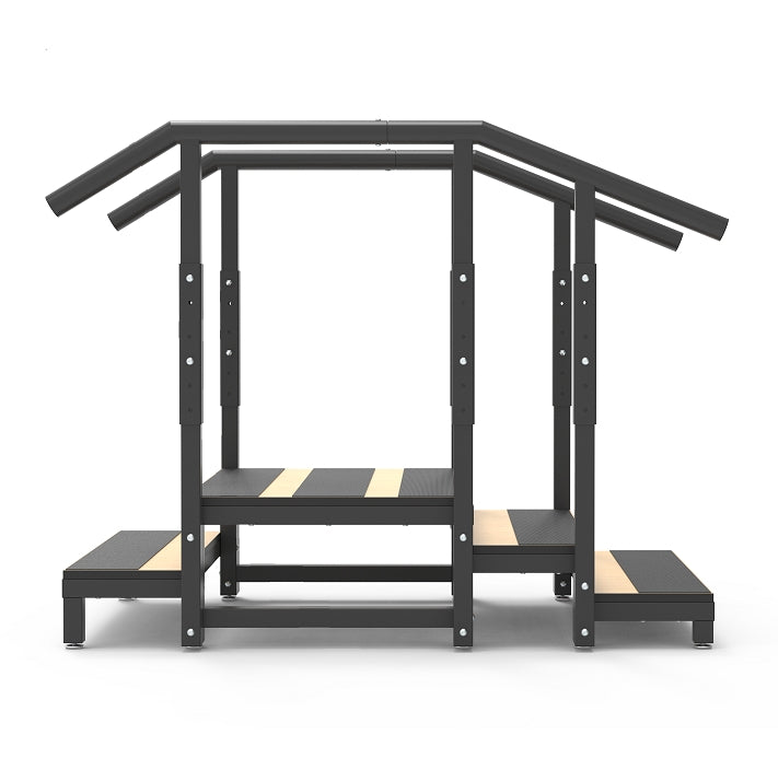 Adjustable Two-Sided High Low Rehabilitation Staircase (Black)