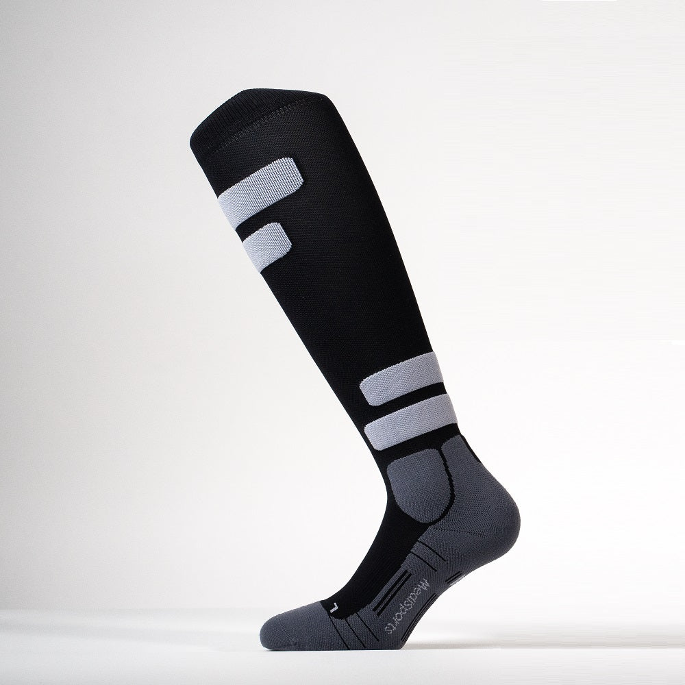 MediSports Ignite Performance Socks (20-30 mmHg) - Black/Grey