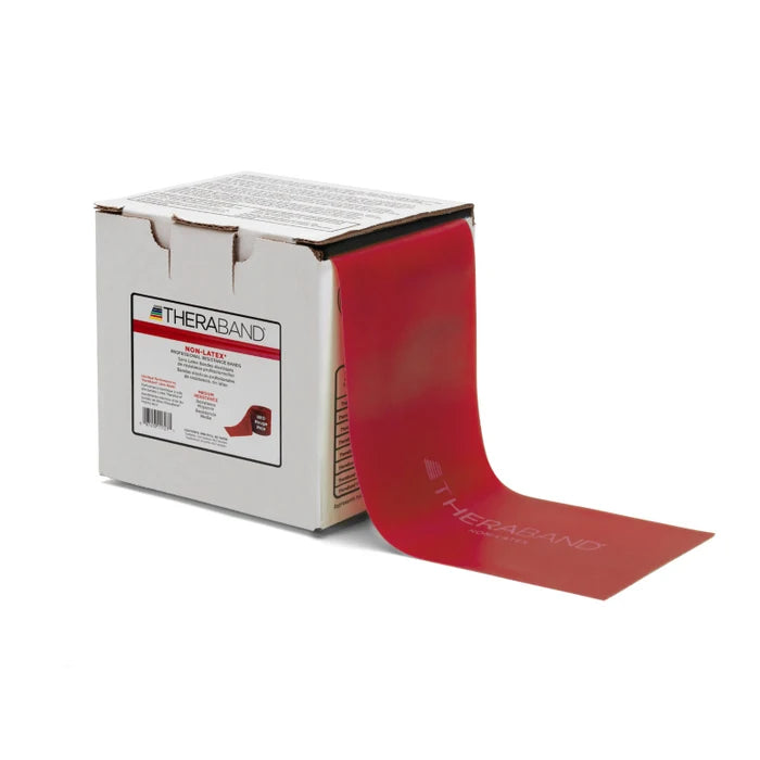 THERABAND Professional Latex Free Resistance Bands - Red, Medium