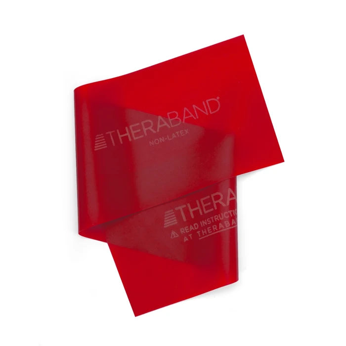 THERABAND Professional Latex Free Resistance Bands - Red, Medium