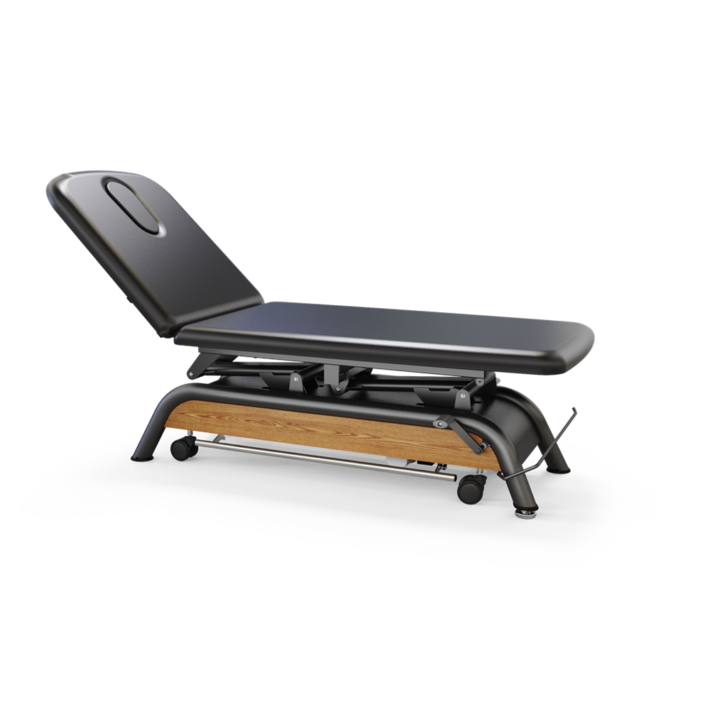 Table de traitement électrique MediSports à 2 sections (noir)