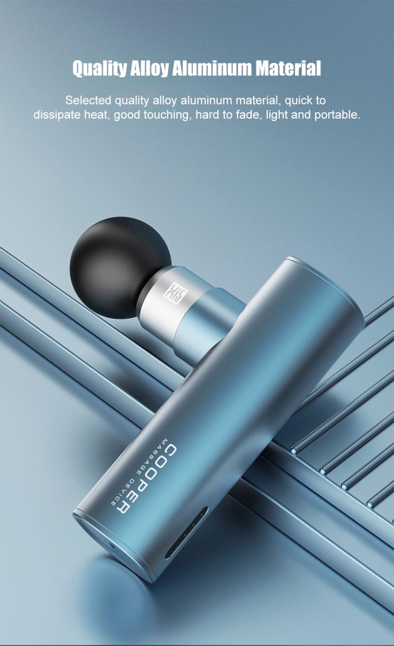 Hi5 Cooper Super Mini Vibration Massage Gun Handheld Massager ( charcoal) - physio supplies canada