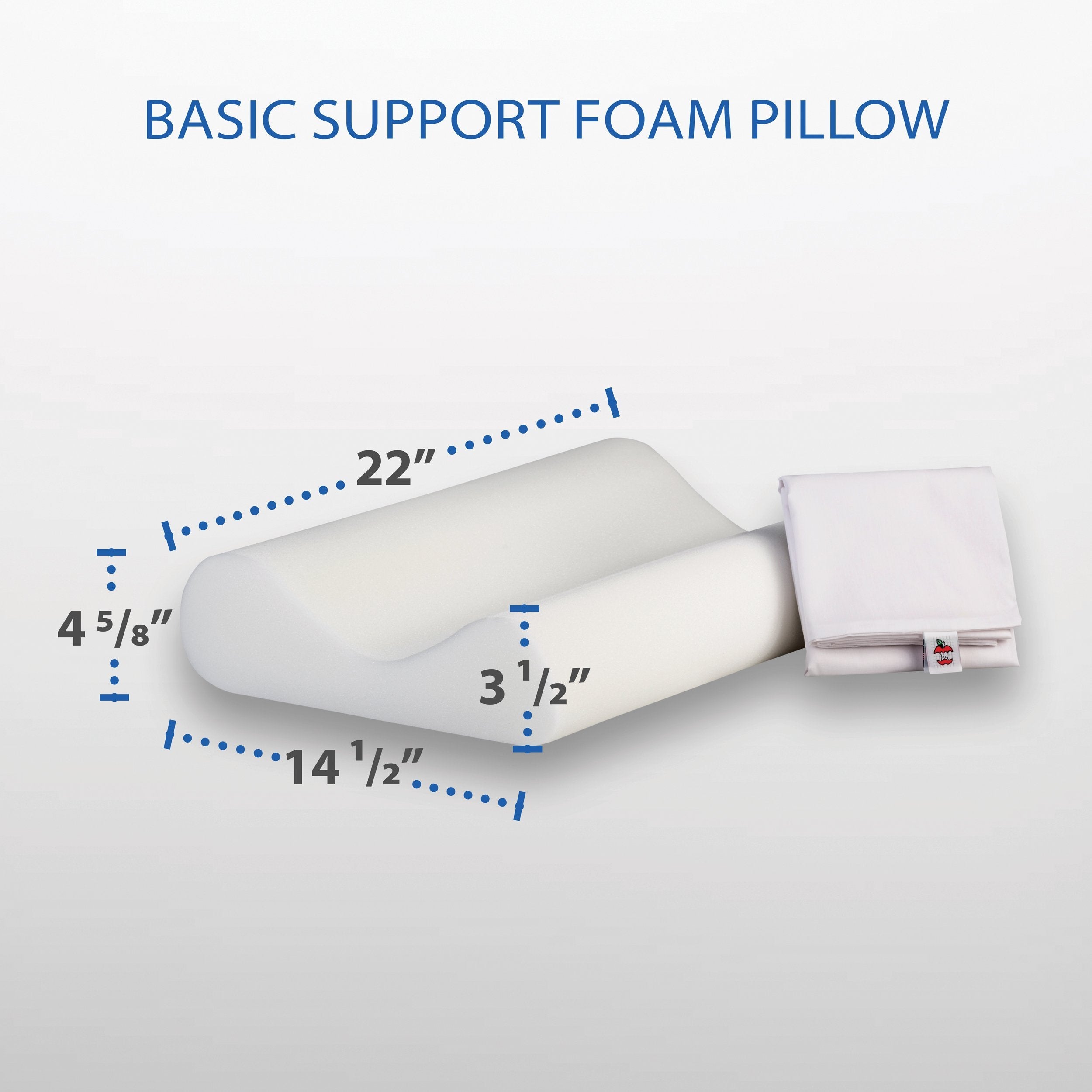 Basic Support Foam Cervical Pillow - Standard - physio supplies canada