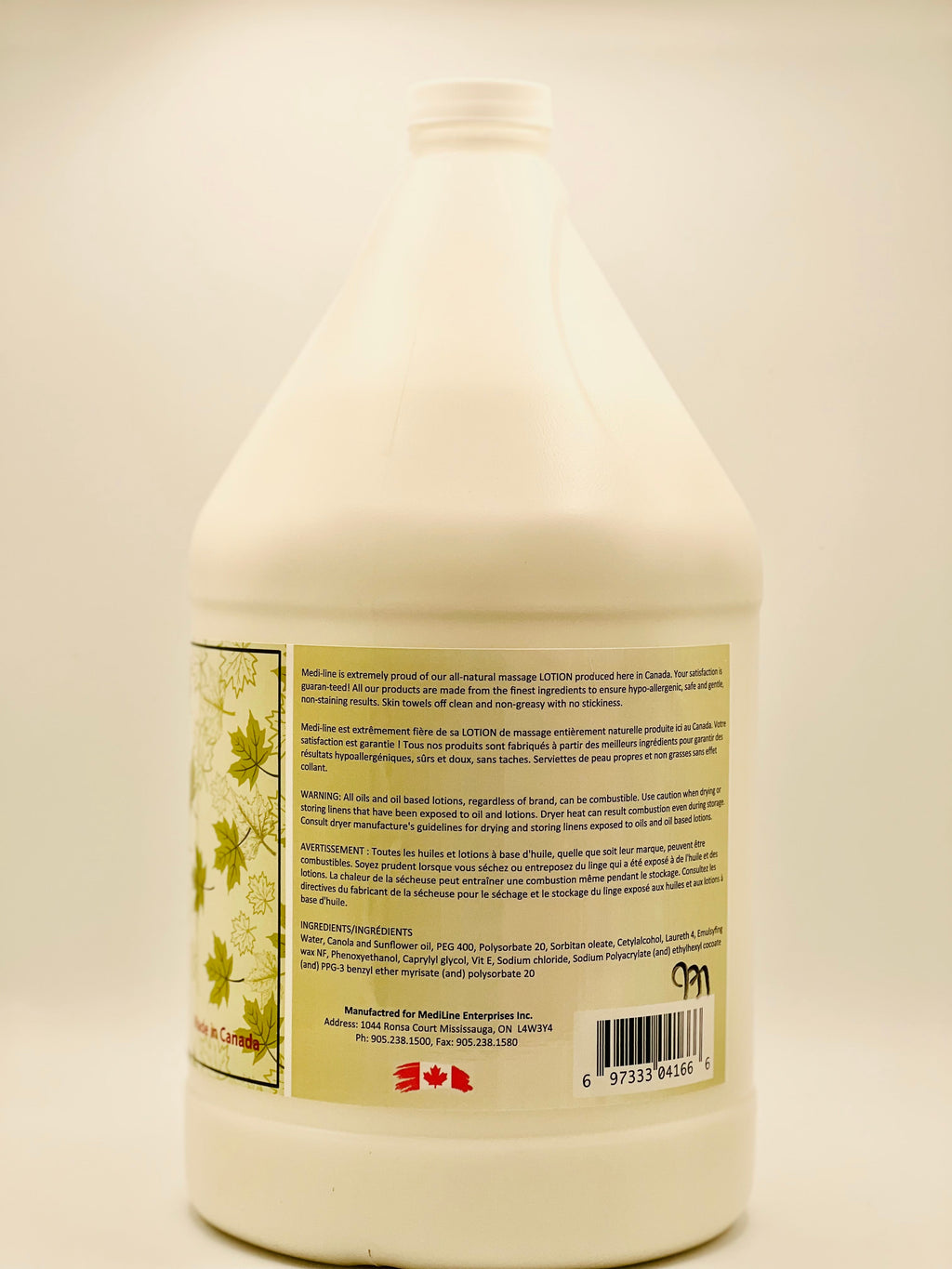 Lotion de massage VÉGAN MediSports – 4 litres