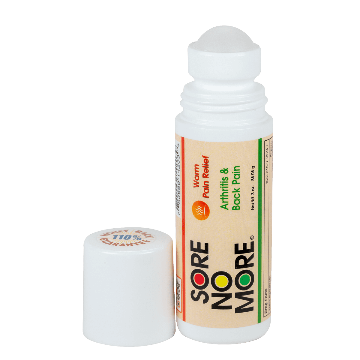Sore No More® Original Warm Pain Relief Gel – 3 oz Roll-on