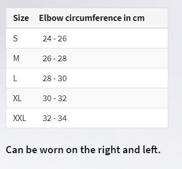 Elbow Bandage Size Chart in Canada Ontario